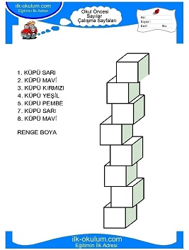 Çocuklar İçin Sayılar Çalışma Sayfaları 